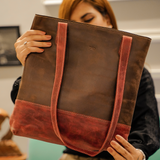 Zahraas Vintage Voyager -Ladies Tote Bag Brown