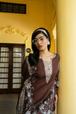 Maria Osama Khan - Laleen - choclate brown - Lawn - 2 Piece