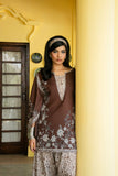 Maria Osama Khan - Laleen - choclate brown - Lawn - 2 Piece