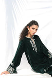 Sania Maskatiya - Liana Velvet Suit For Women - Emerald 2 Piece