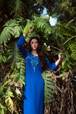 Natasha Kamal - Gorgette Chiffon Lola Suit For Women - Blue - 3 Piece