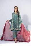 Aisha Fatema - Forest Green - 1010 - Embroidered Organza and Masuri - 3 Piece