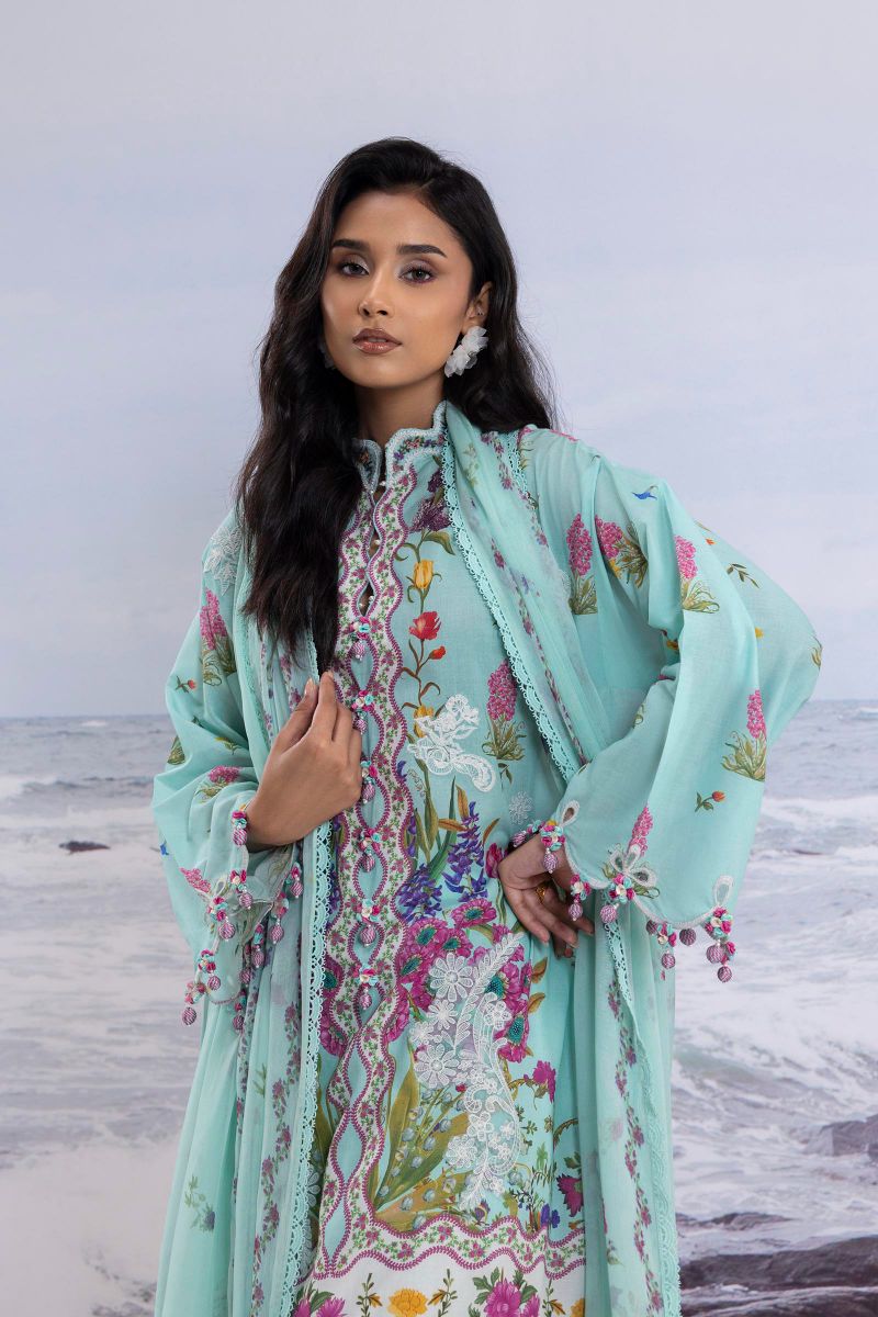 sana Safinaz - M252-001B-CI - Lawn - 3 Piece - Unstitched