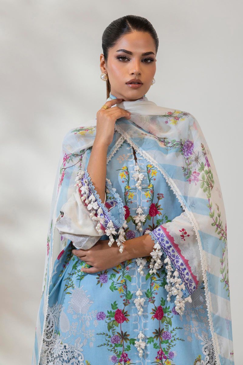 sana Safinaz - M252-003B-CI - Lawn - 3 Piece - Unstitched