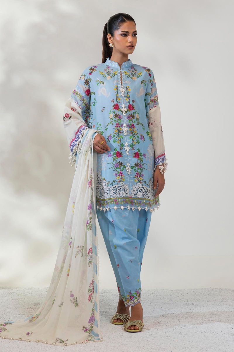 sana Safinaz - M252-003B-CI - Lawn - 3 Piece - Unstitched