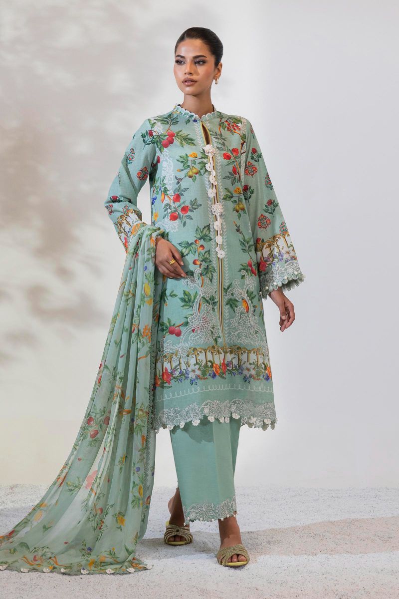 sana Safinaz - M252-004B-CI - Lawn - 3 Piece - Unstitched