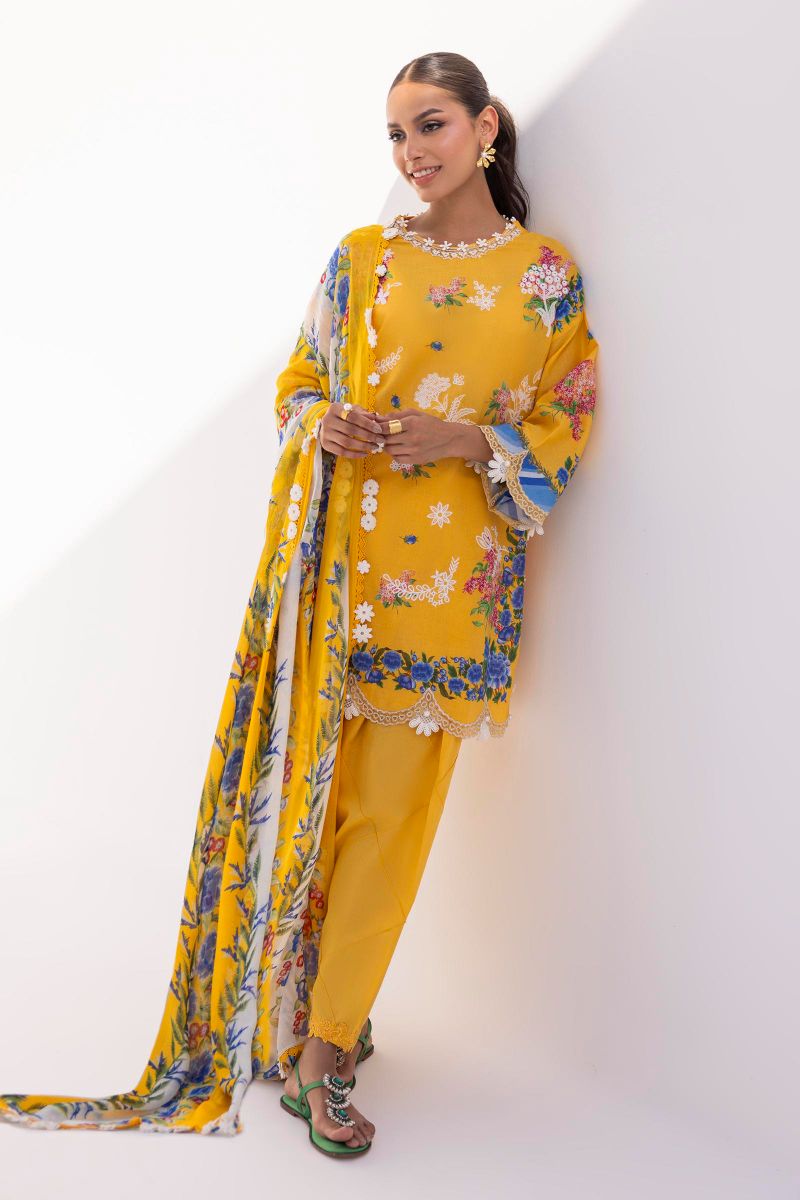 sana Safinaz - M252-005B-CI - Lawn - 3 Piece - Unstitched