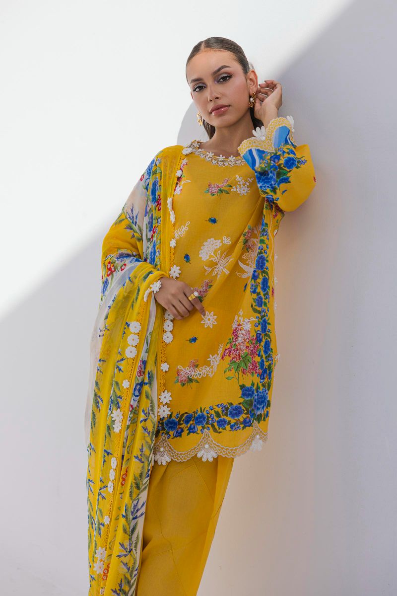 sana Safinaz - M252-005B-CI - Lawn - 3 Piece - Unstitched