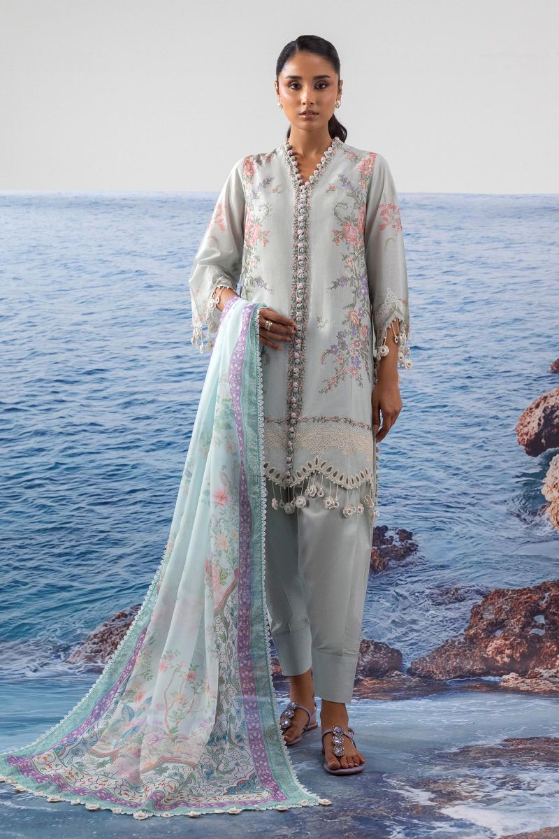 sana Safinaz - M252-009B-CL - Lawn - 3 Piece - Unstitched