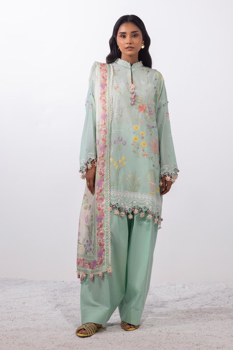 sana Safinaz - M252-010A-CV - Lawn - 3 Piece - Unstitched