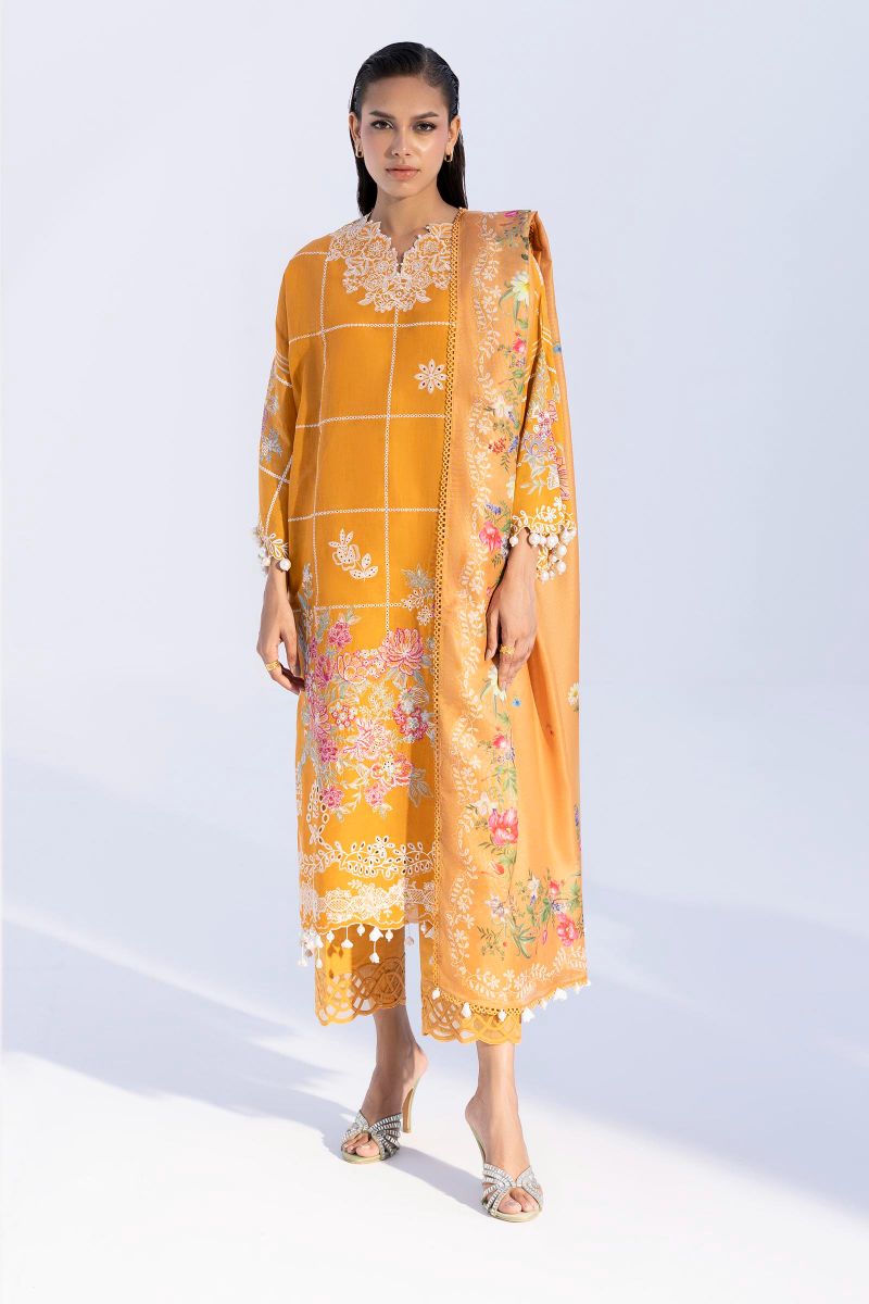 sana Safinaz - M252-012B-CT - Lawn - 3 Piece - Unstitched