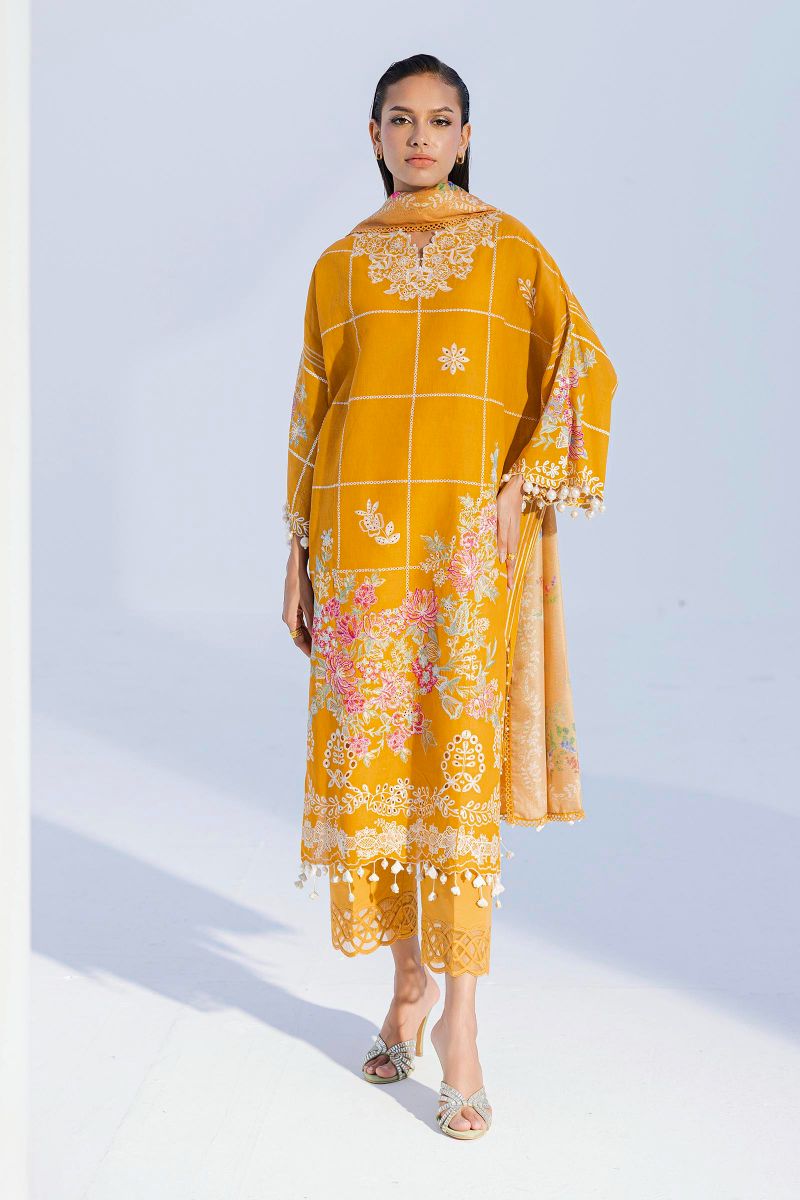 sana Safinaz - M252-012B-CT - Lawn - 3 Piece - Unstitched