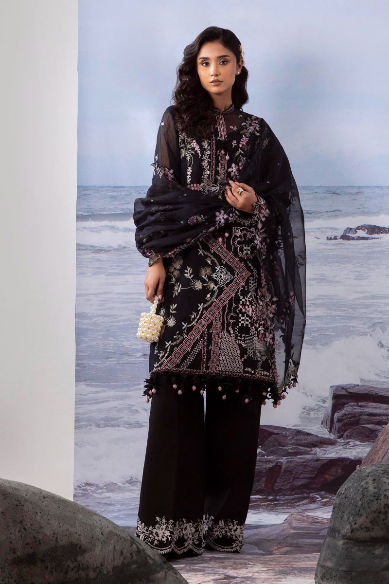 sana Safinaz - M252-014A-CT - Woven Net - 3 Piece - Unstitched