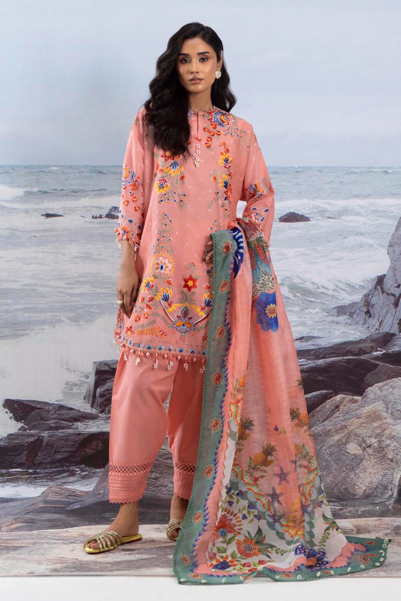 sana Safinaz - M252-018B-CV - Lawn - 3 Piece - Unstitched