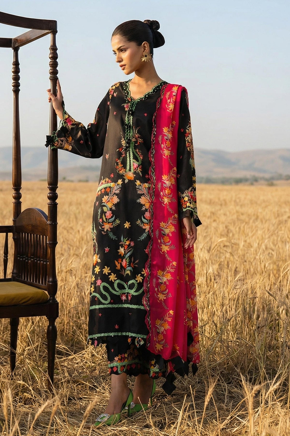 Sana Safinaz - Muzlin Lawn Unstitch Suit For Women - 3 Piece