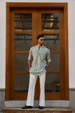 Deepak Perwani - Cotton Kurta For Men - Green - 1 Piece