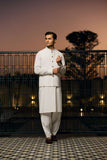 Deepak Perwani - Boski Linen Kurta Shalwar For Men - Ivory - 2 Piece