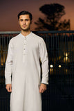 Deepak Perwani - Boski Linen Kurta Shalwar For Men - Ivory - 2 Piece