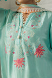 Deepak Perwani - Green Lotus Silk Embroidered Suit For Women - Green - 2 Piece