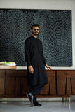 Deepak Perwani - Cotton  For Men - Black - 2 Piece