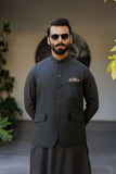 Deepak Perwani - Boski Linen  For Men - Dark Grey - 2 Piece