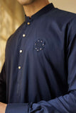 Deepak Perwani - Cotton Kurta Shalwar For Men - Blue - 2 Piece