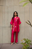 Deepak Perwani - Rosant Sheesha Silk Embroidered Suit For Women - Pink - 2 Piece