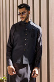 Deepak Perwani - Boski Linen Kurta Shalwar For Men - Brown - 2 Piece