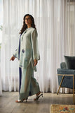 Deepak Perwani - Virelle Silk Embroidered Suit For Women - Ice Blue - 2 Piece