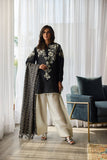 Deepak Perwani - Amani Silk Embroidered Suit For Women - Black - 2 Piece