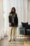 Deepak Perwani - Amani Silk Embroidered Suit For Women - Black - 2 Piece
