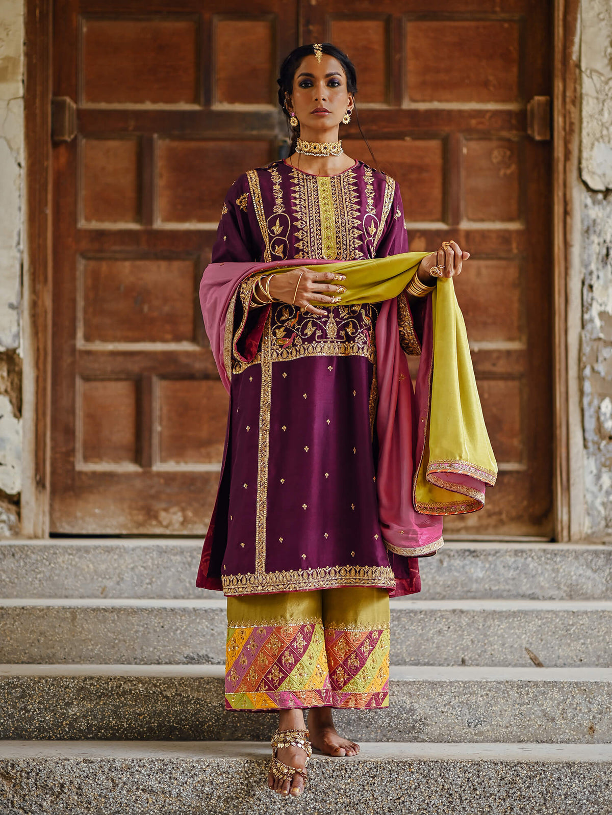 Sanam Chaudhri MITHEE Purple 2 Piece