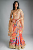 Maheen Khan - TANGERINE DREAMS BLOUSE - Coral Pink - SILK & TISSUE - 1 Piece