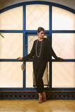 Maheen Khan - coco - Crepe + Blended Chiffon - Black - 1 Piece