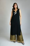 Maheen Khan - BLACK/FUCHSIA SYMPHONY - CREPE - 1 Piece