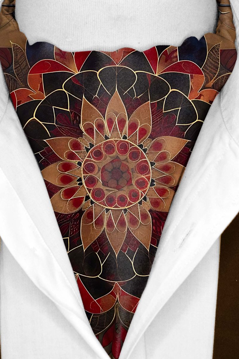 Black Wolf - DONNA POBUK SILK ASCOT - Croissant - 1 Piece