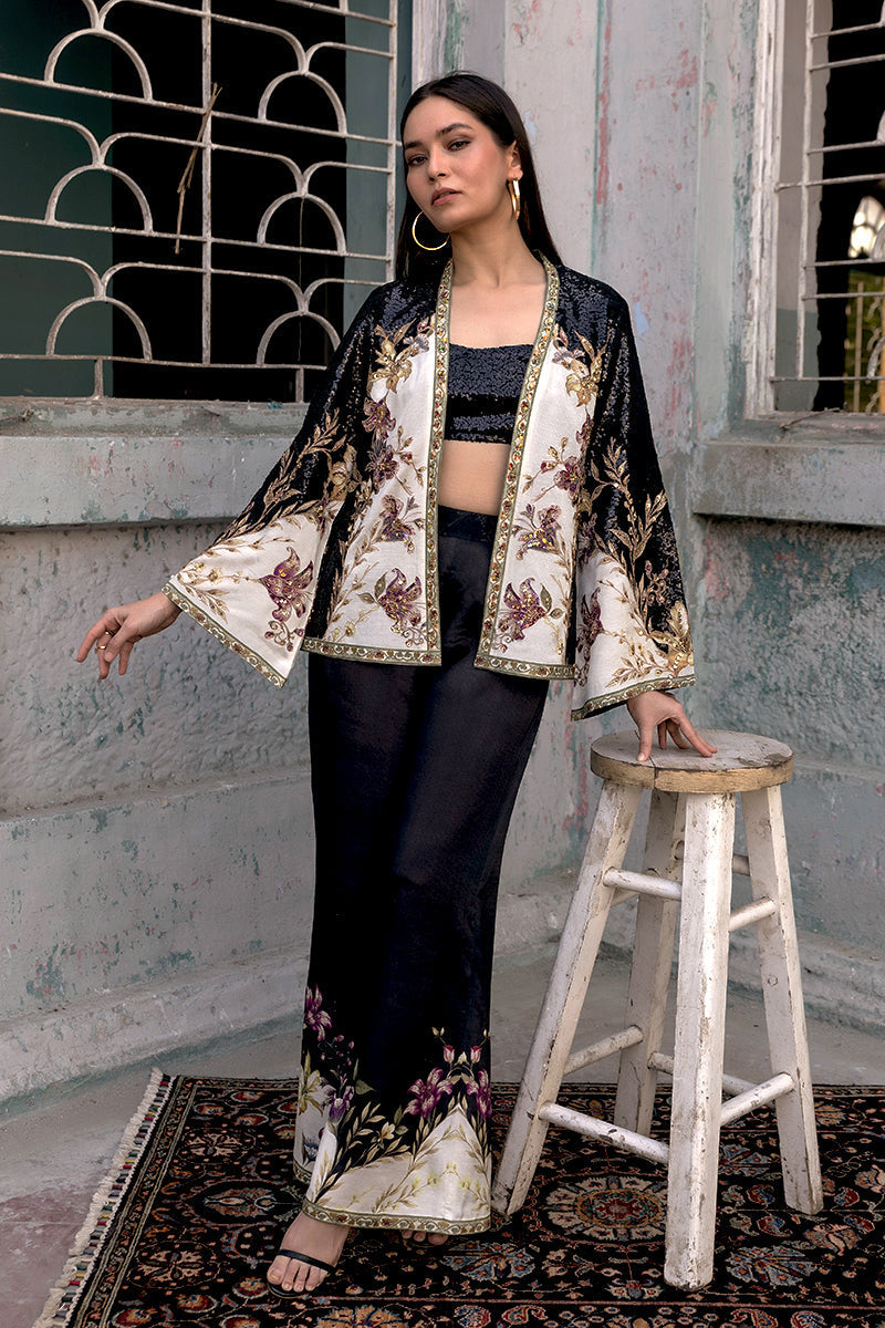 Shamaeel - Noir Botanica - Viscose Silk/Sequence