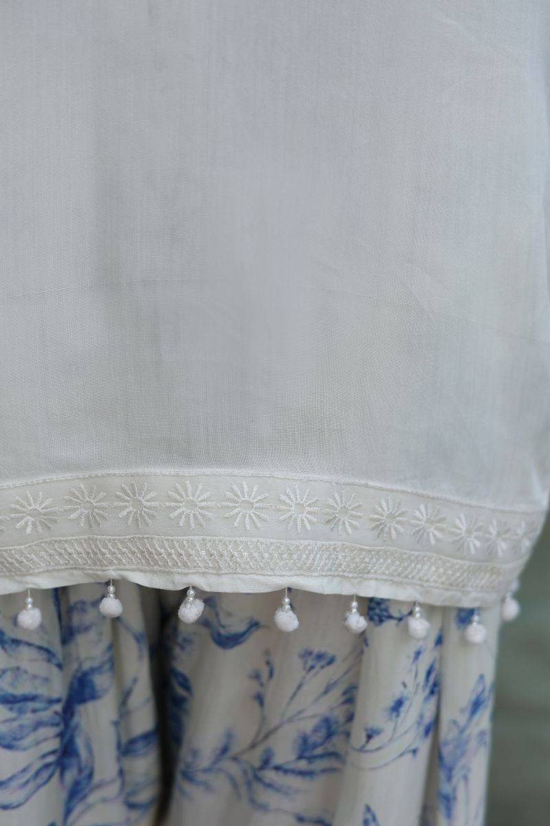 Reema Ahsan - Maliha  - White - Viscose & Organza - 3 Piece