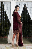 Laleen - Maroon Fantasy Velvet Suit For Women - Maroon - 3 Piece