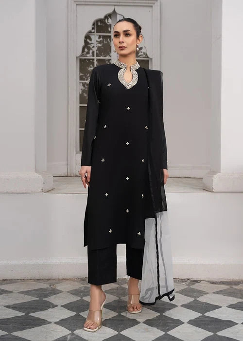 Laleen Meenah Suit Black 3 Piece