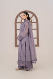Laleen - Mehwar Cotton Silk Suit For Women - Purple - 3 Piece