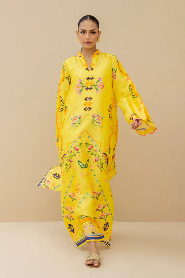 Sania Maskatiya - Miara - Raw Silk - Canary Yellow - 1 Piece