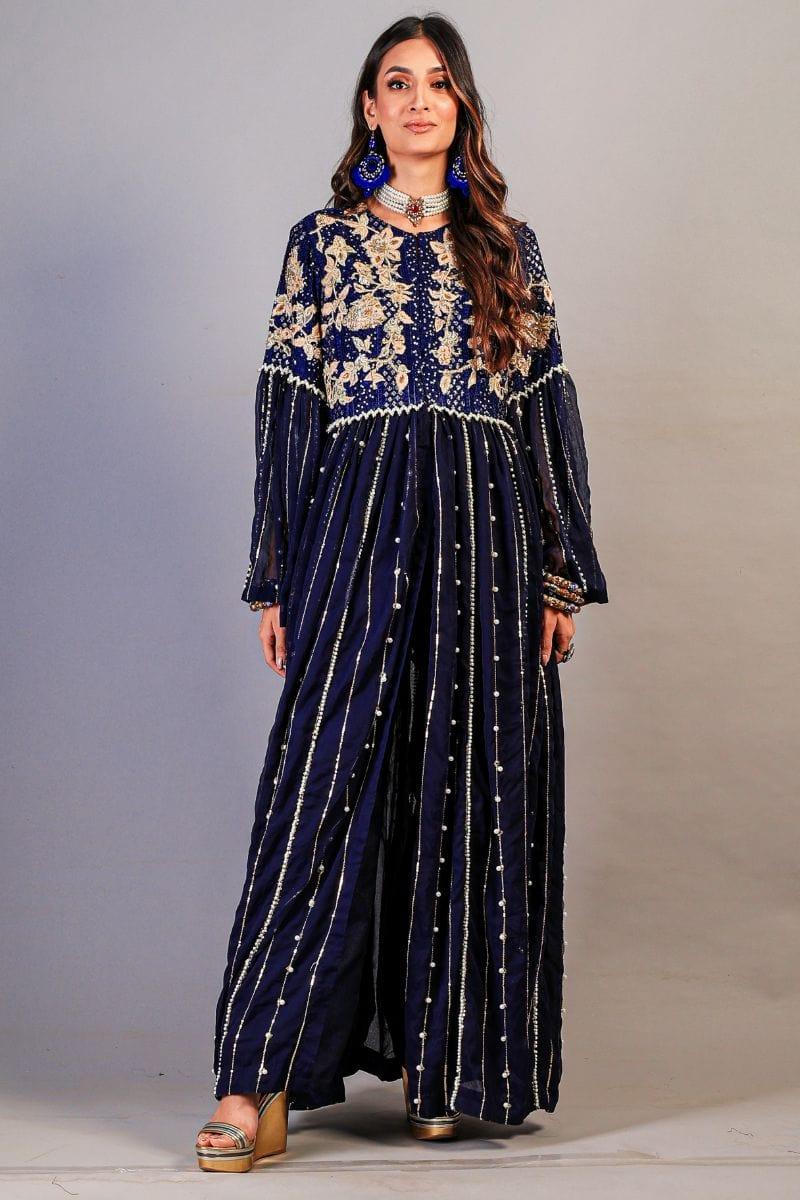 Huma Adnan - Midnight Blue - Chiffon - 2 Piece - Studio by TCS