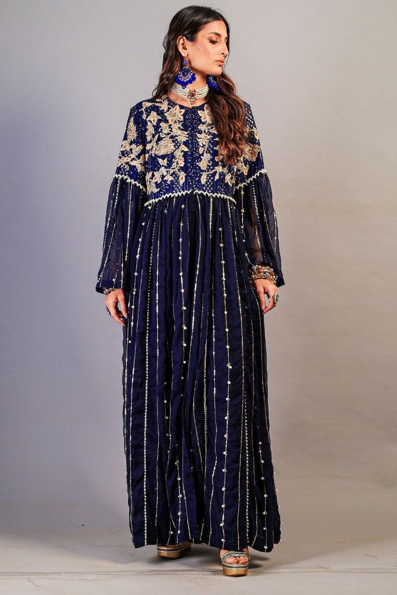 Huma Adnan - Midnight Blue - Chiffon - 2 Piece - Studio by TCS
