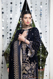 Laleen - Midnight Elegance Velvet Suit For Women - Blue - 3 Piece