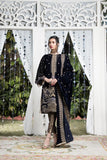 Laleen - Midnight Elegance Velvet Suit For Women - Blue - 3 Piece