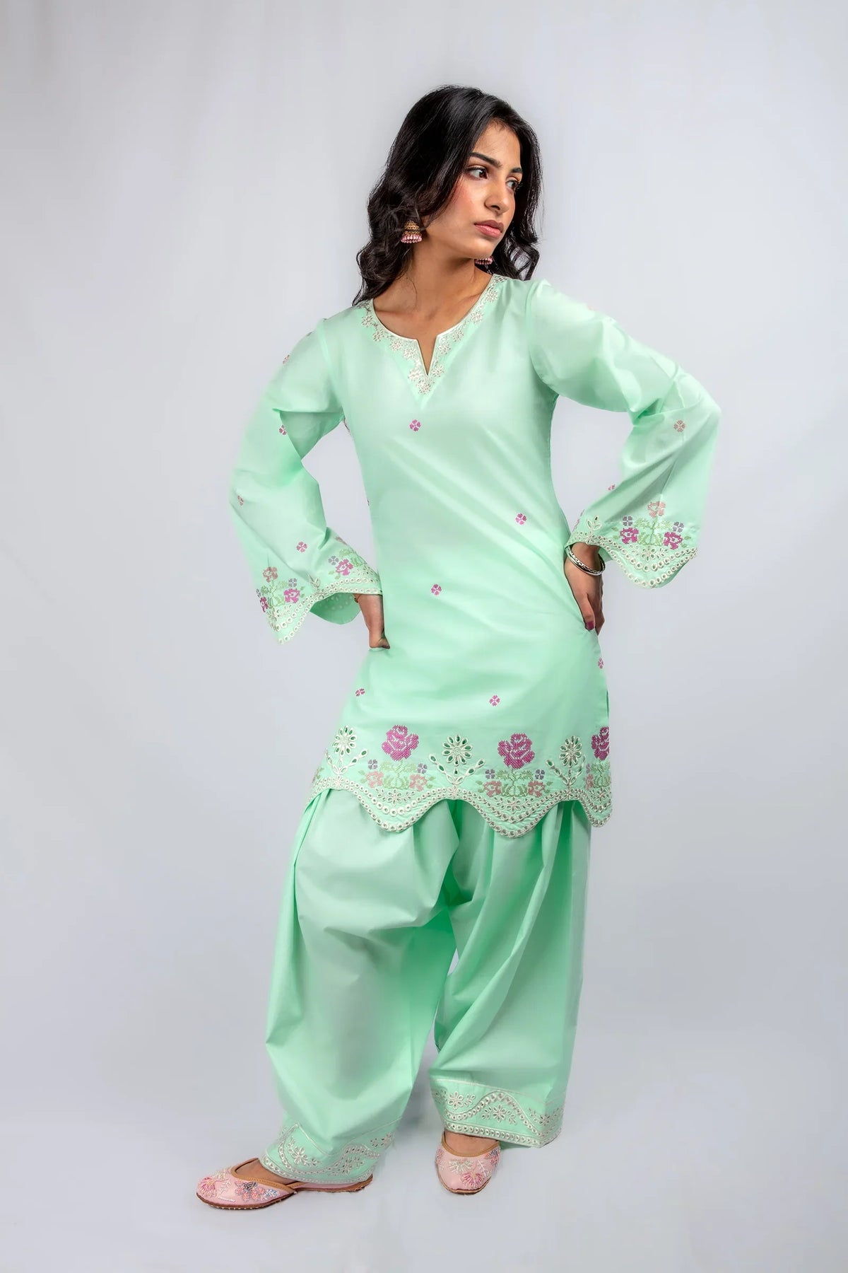 Gulenoor Mint Boulevard Suit Green 2 Piece