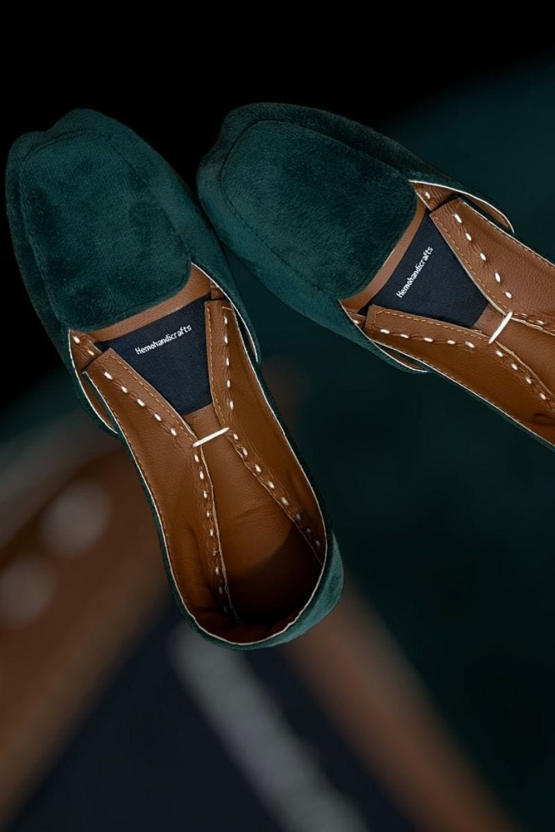 Hemo Handicraft - Mint Green Loafer - Velvet - Studio by TCS