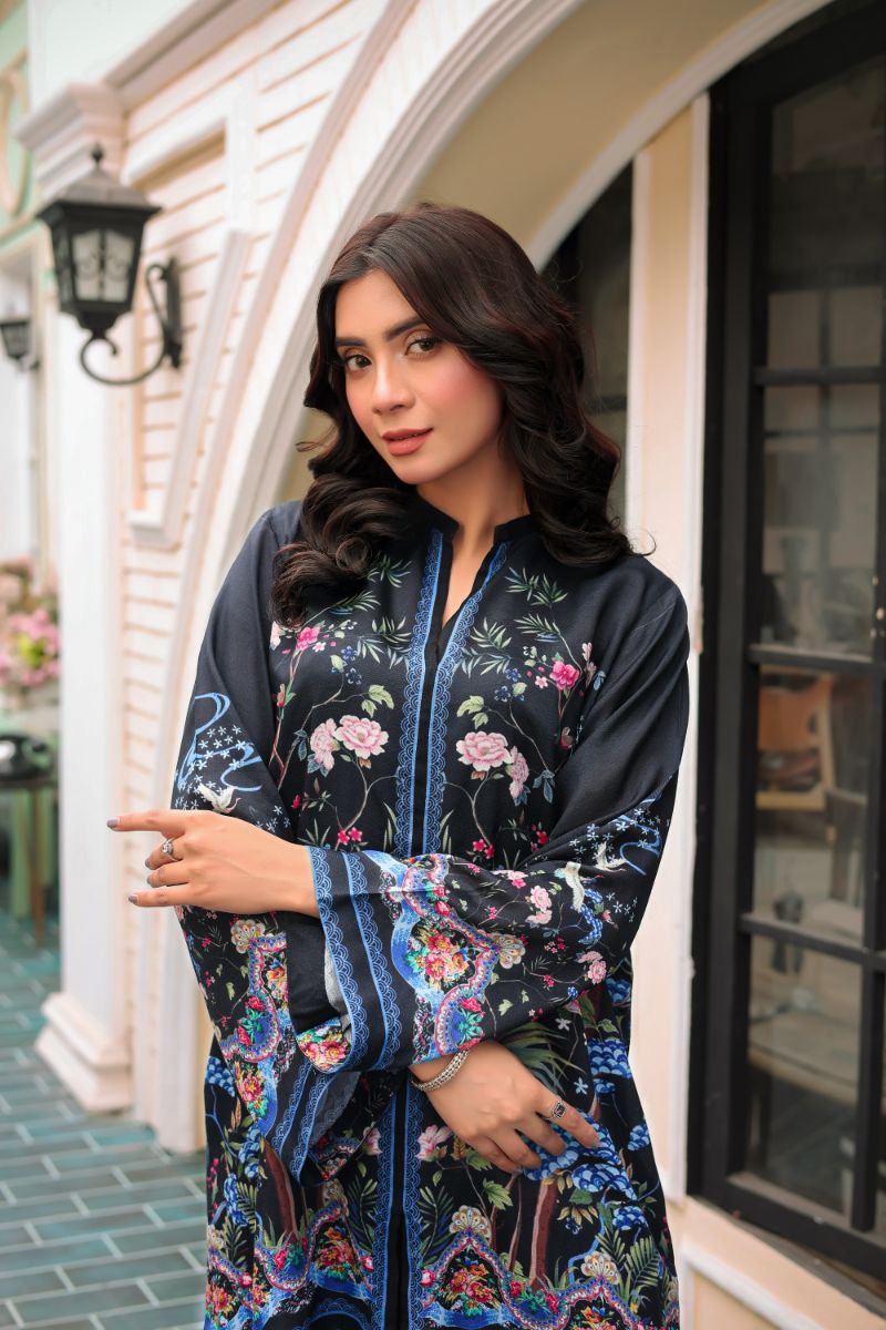 Reema Ahsan - Miya - PK Raw Silk - Black - 2 Piece