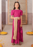 Modest - Rawsilk Printed Lehenga For Girl -  3 Piece